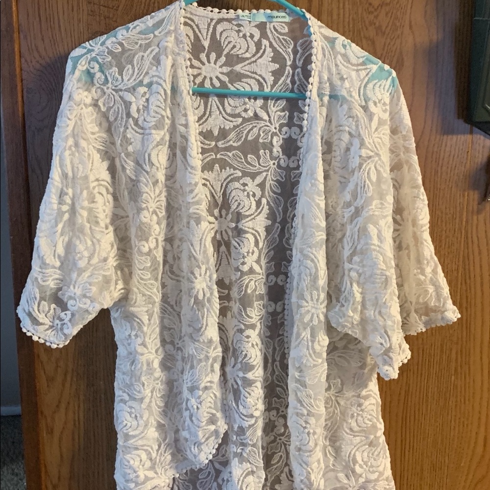 White lace cardigan